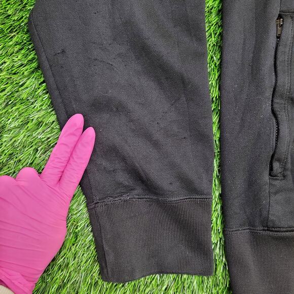 NIKE Track Jacket Large 22x25 Cropped Black - Picture 2 of 14